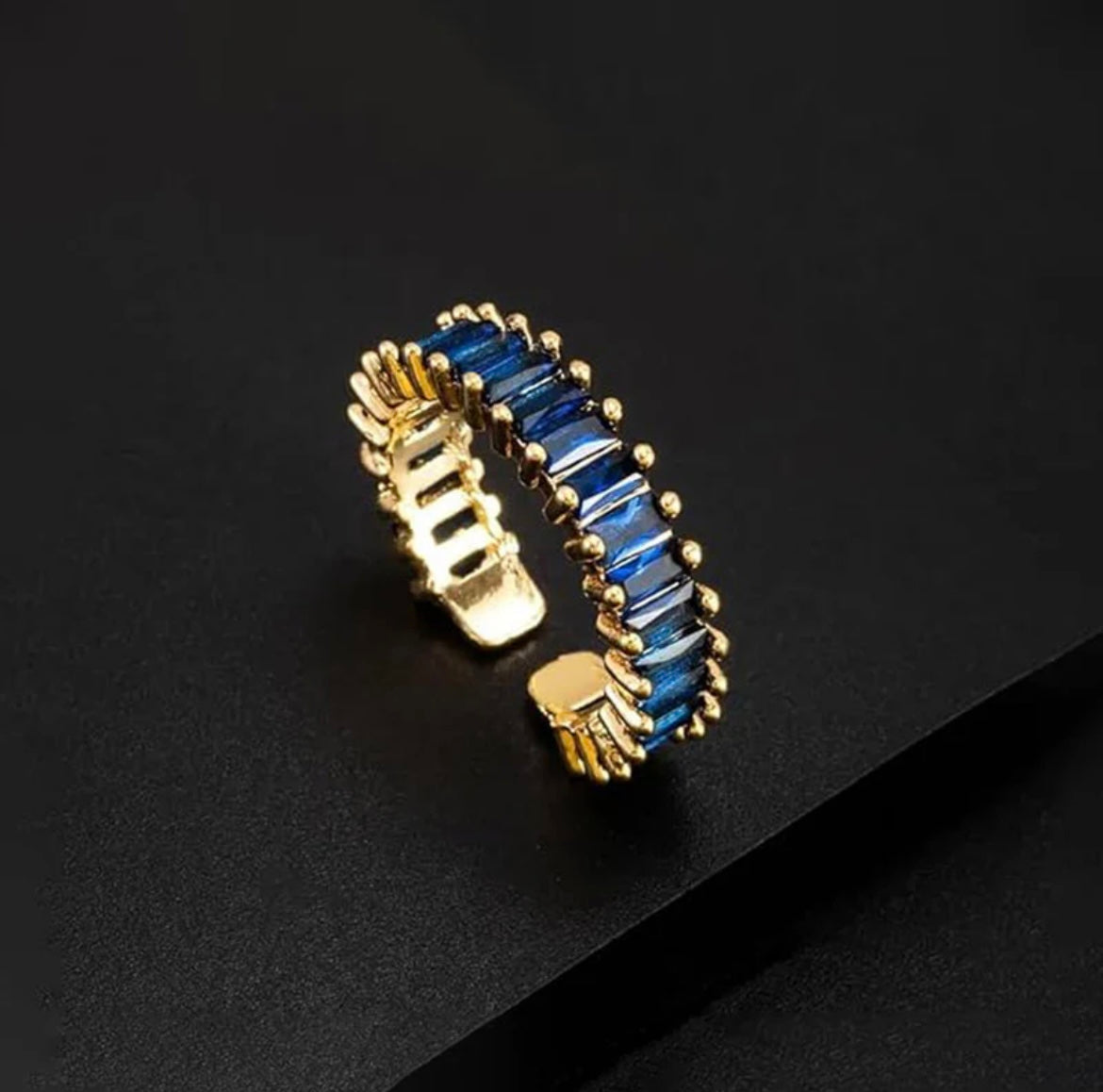 Tinted Sapphire Blue Gems Rings