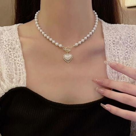 Pearlfect heart necklace