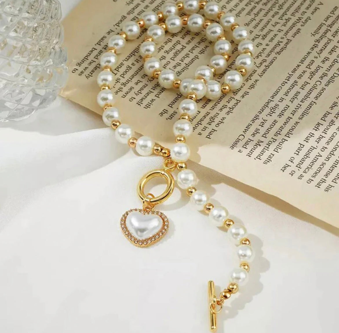Pearlfect heart necklace