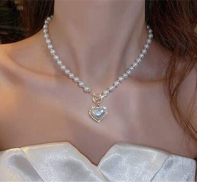 Pearlfect heart necklace