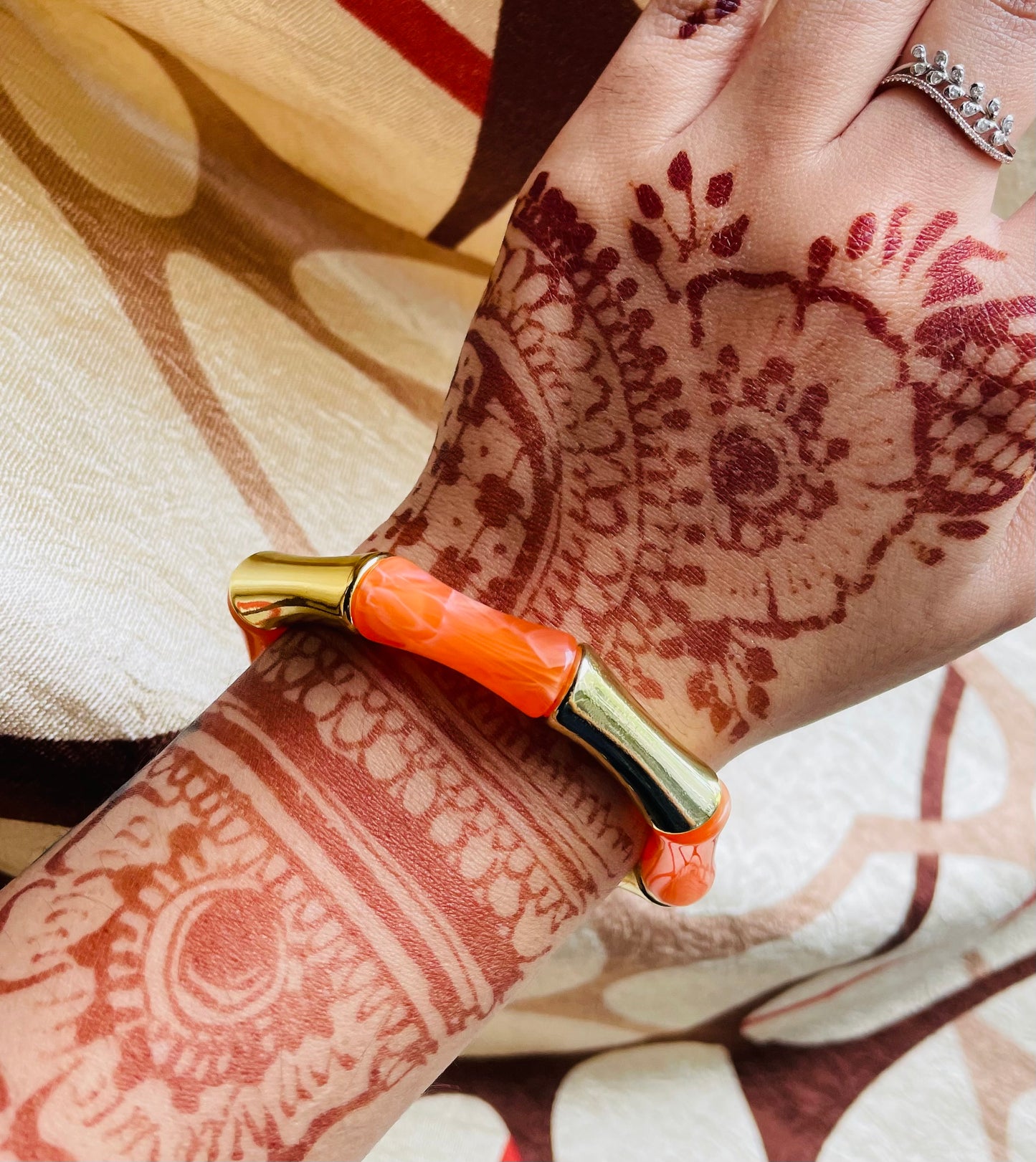 Tangerine Retro Aryclic Bracelets (set of 1)