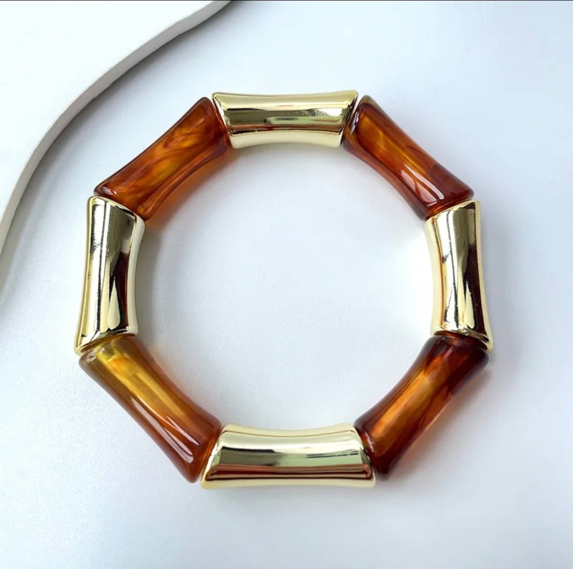 Brown Retro Aryclic Bracelets (set of 1)