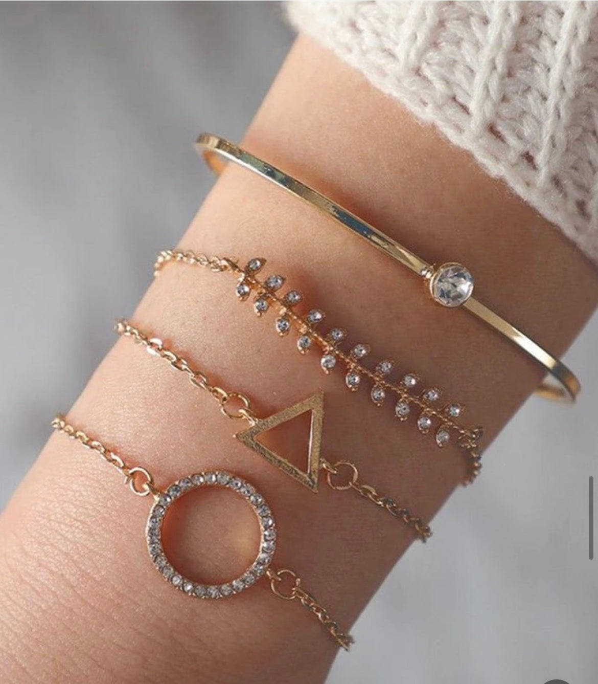 Golden glow stackable bracelets