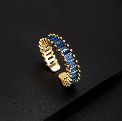 Tinted Sapphire Blue Gems Rings