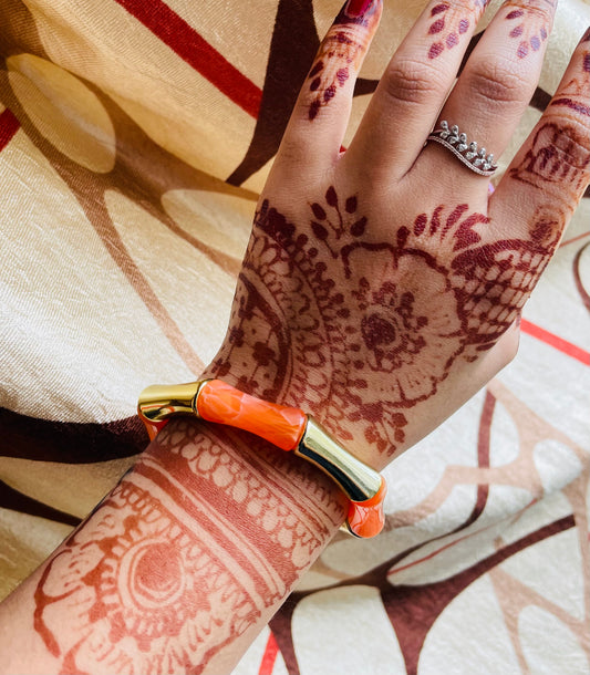 Tangerine Retro Aryclic Bracelets (set of 1)