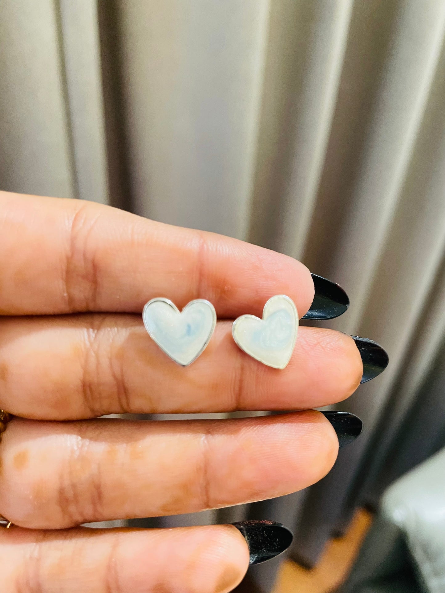 Pearlescent Tiny heart (Blue)