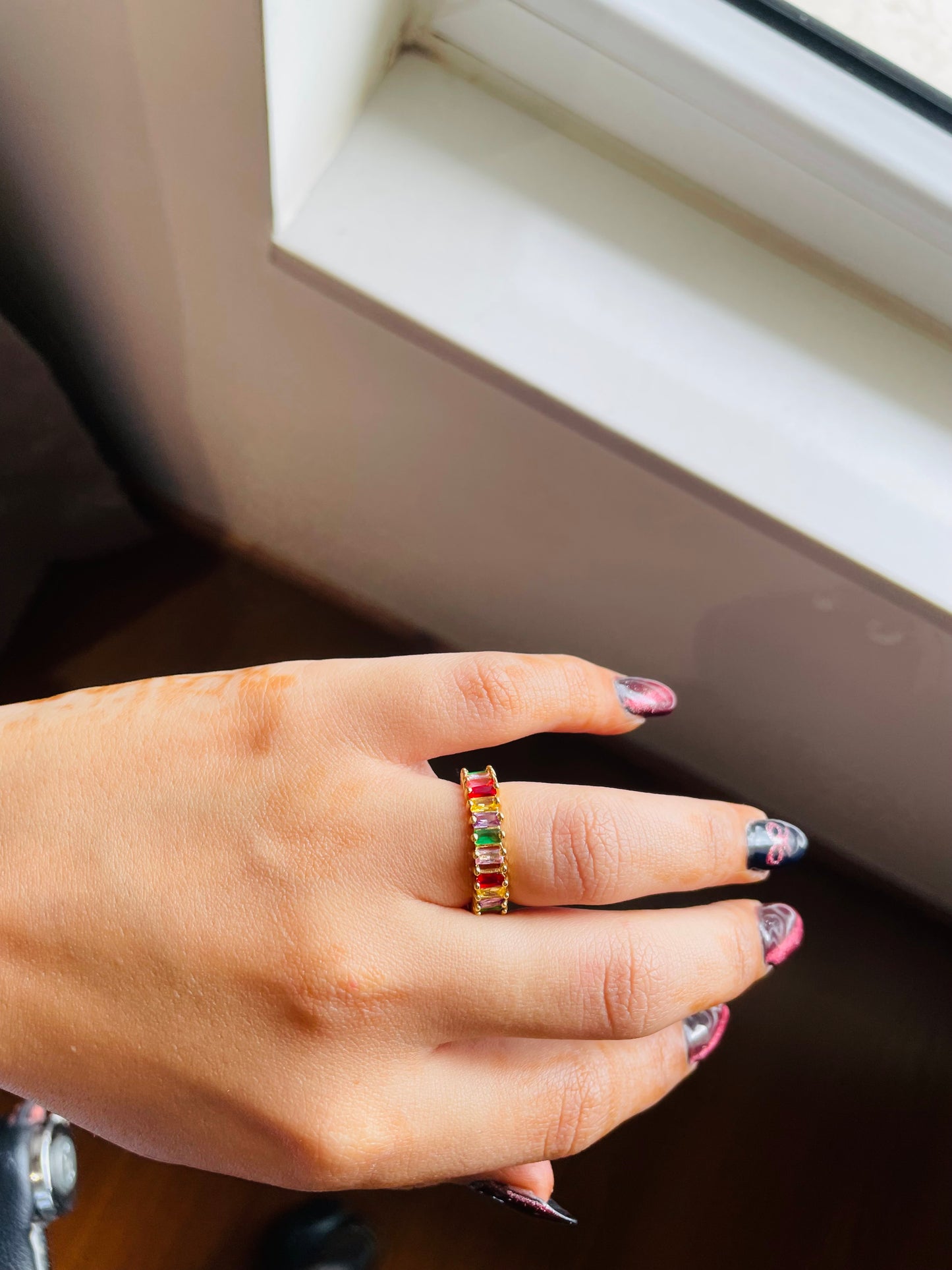 Tinted Multi Gems Ring