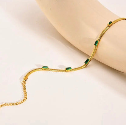 Emerald sleek snake bracelets