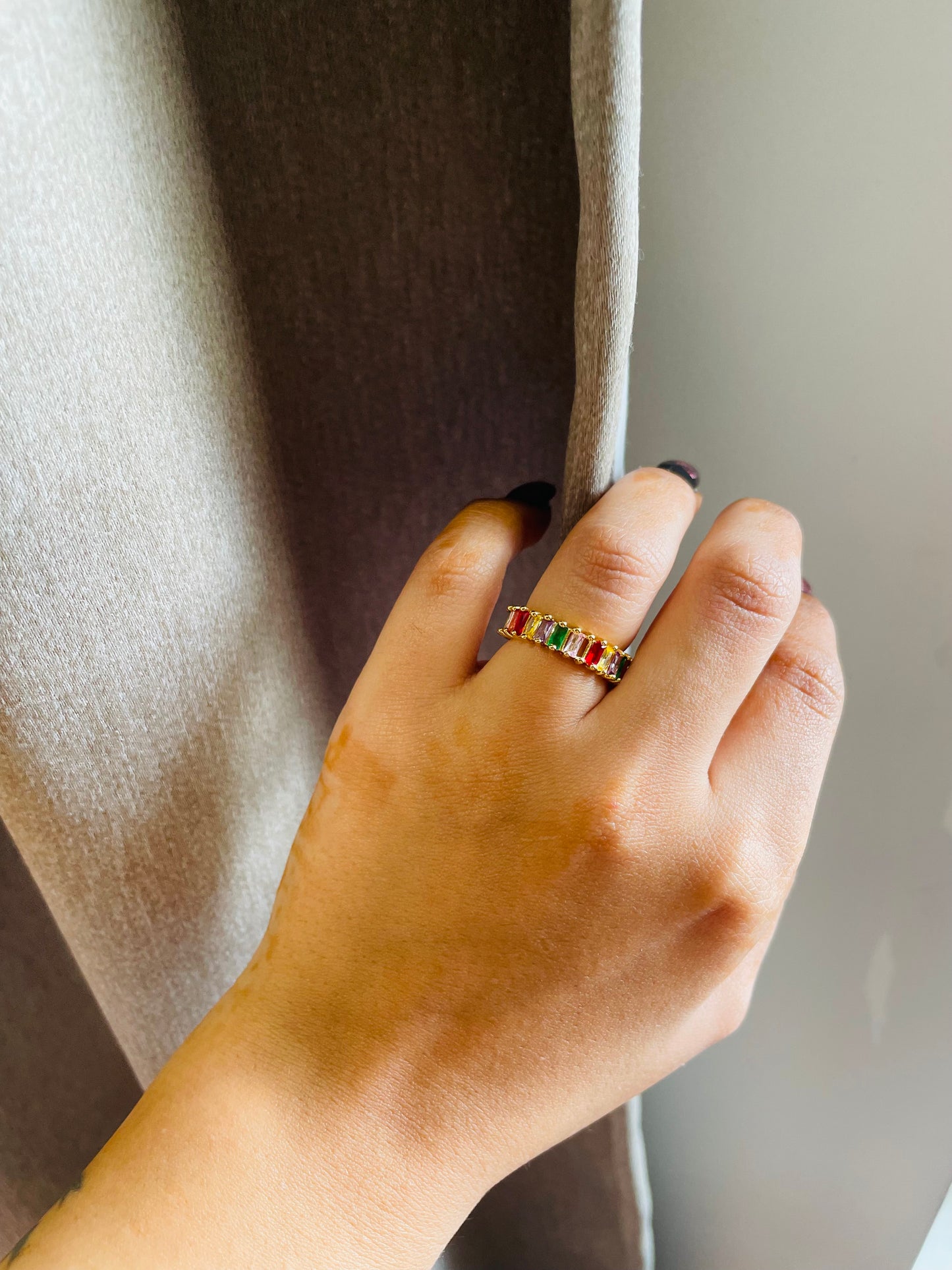 Tinted Multi Gems Ring