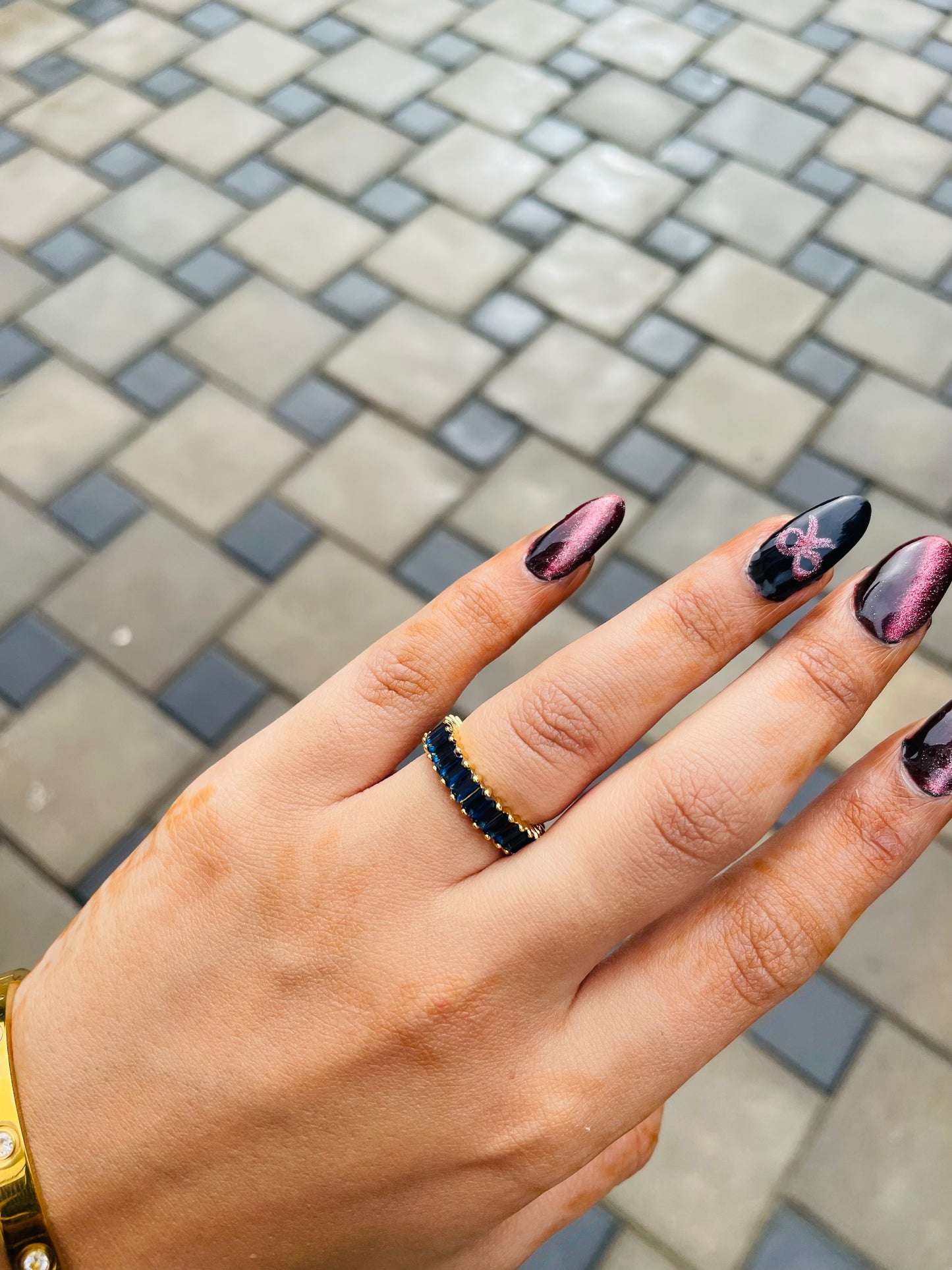 Tinted Sapphire Blue Gems Rings