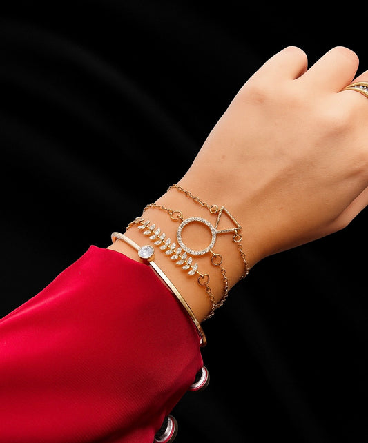 Golden glow stackable bracelets