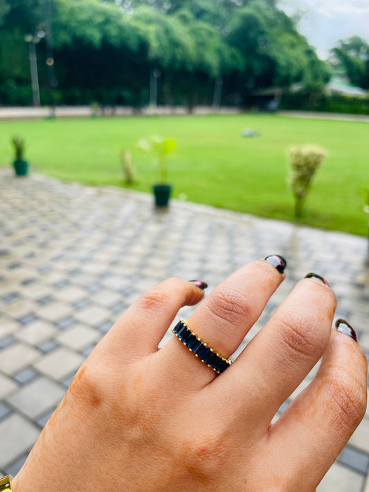Tinted Sapphire Blue Gems Rings