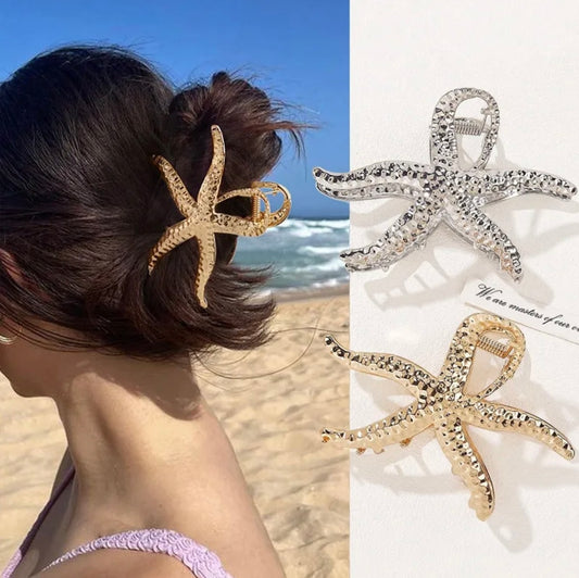 Hawaiian starfish hair claw
