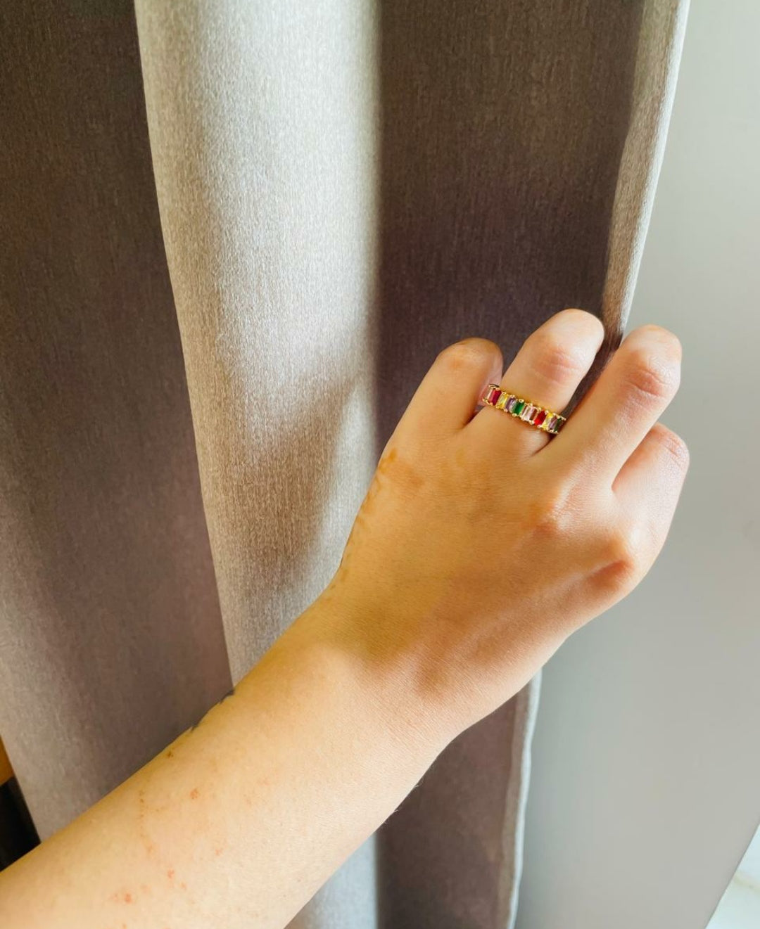 Tinted gems rings (multi colour)