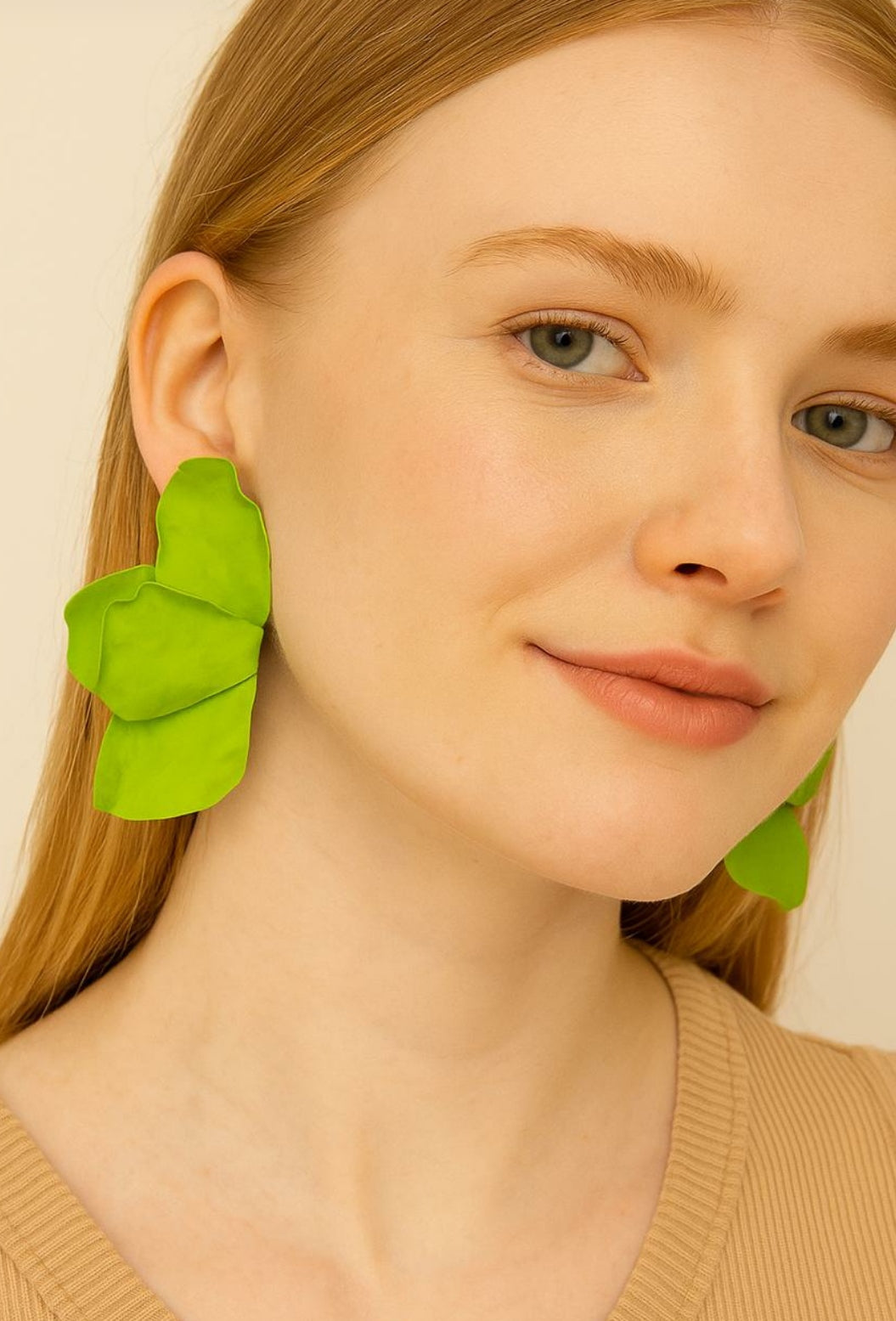 Pop up earrings (green)