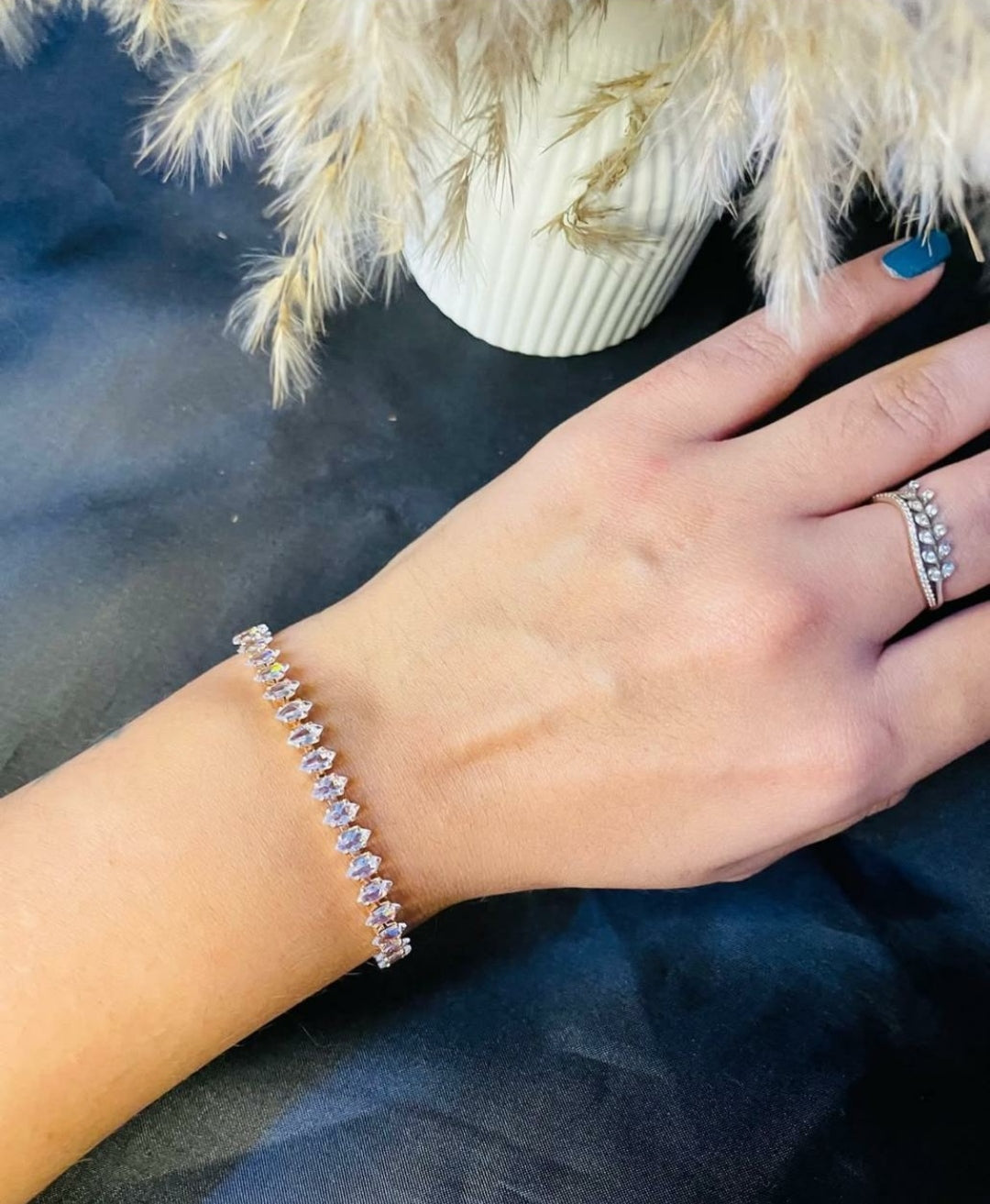 Regal crown tennis bracelet