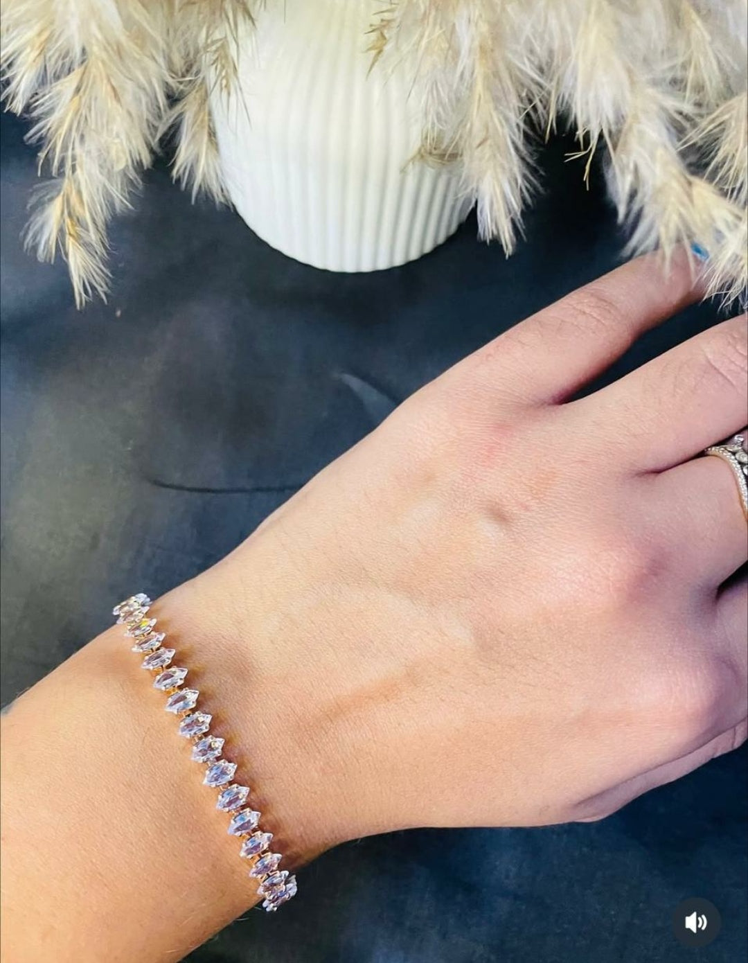 Regal crown tennis bracelet